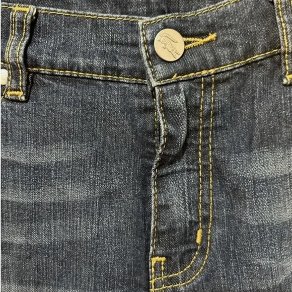 Lacoste Blue Boot Cut Jeans with Gold Stitching - Picture 7 of 7